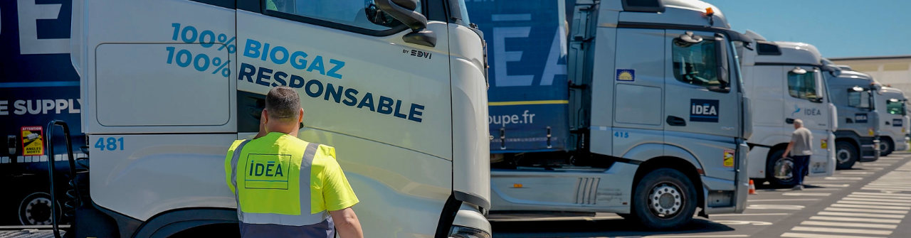 Flotte de camion du transport biogaz 