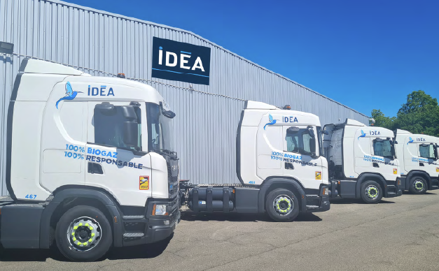 Arrivée de la flotte de camions biogaz IDEA